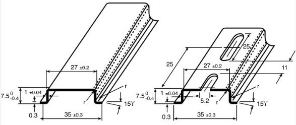 DIN35-Rail-Indutrial-Networking-steel-unperforated-din-rail-top-hat